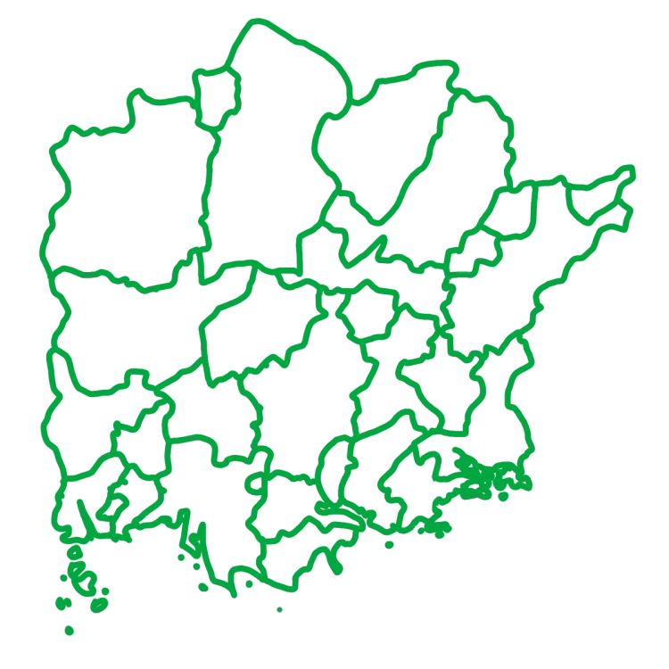 岡山県の議員・支部長のマップ